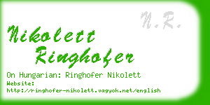 nikolett ringhofer business card